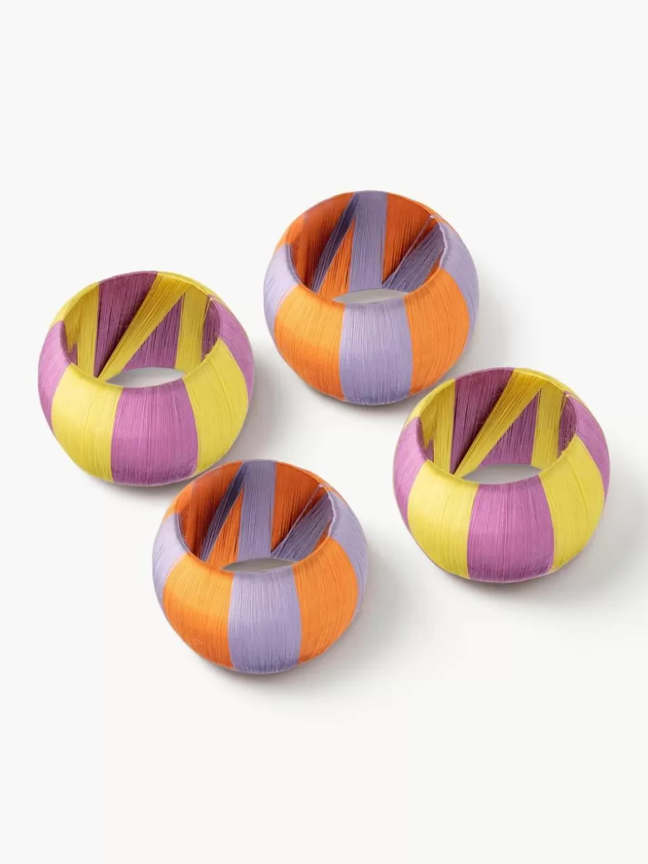 Servietten & Ringe-Anna + Nina Serviettenringe Violette, 4er-Set