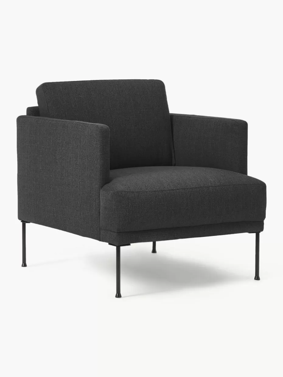 Sessel | Sofaserien-Westwing Collection Sessel Fluente Webstoff Anthrazit