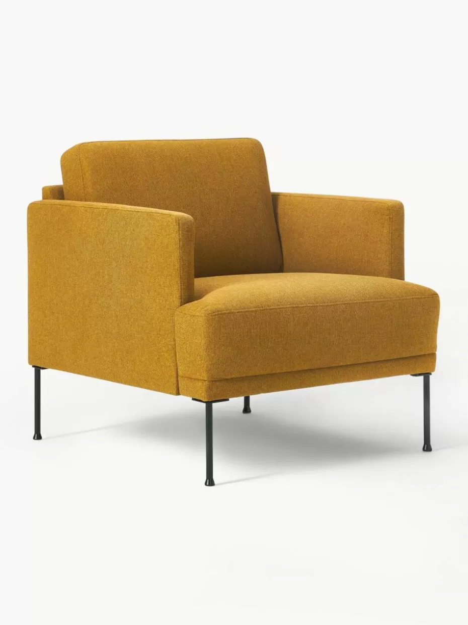 Sessel | Sofaserien-Westwing Collection Sessel Fluente Webstoff Ocker