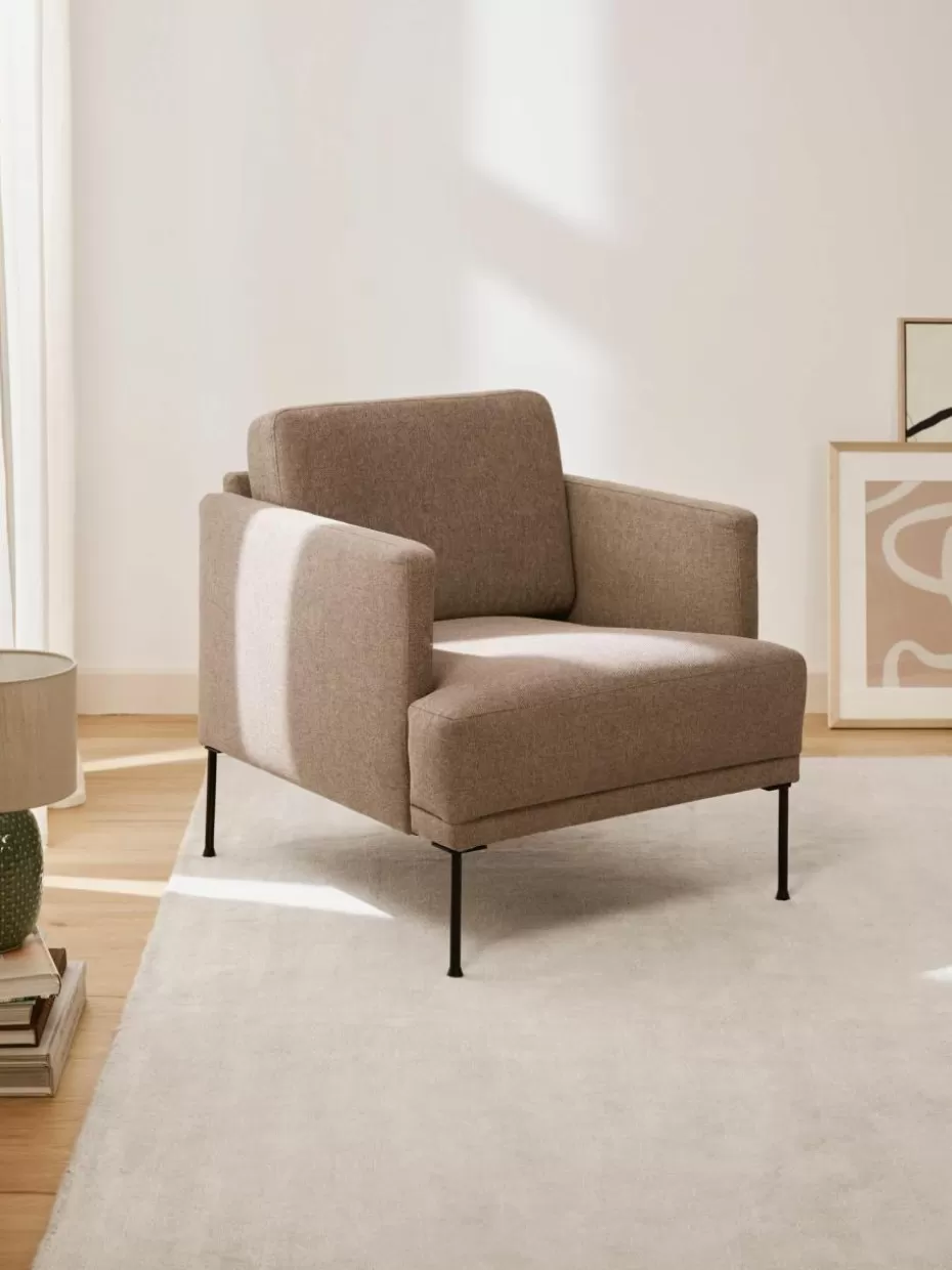 Sessel | Sofaserien-Westwing Collection Sessel Fluente Webstoff Taupe