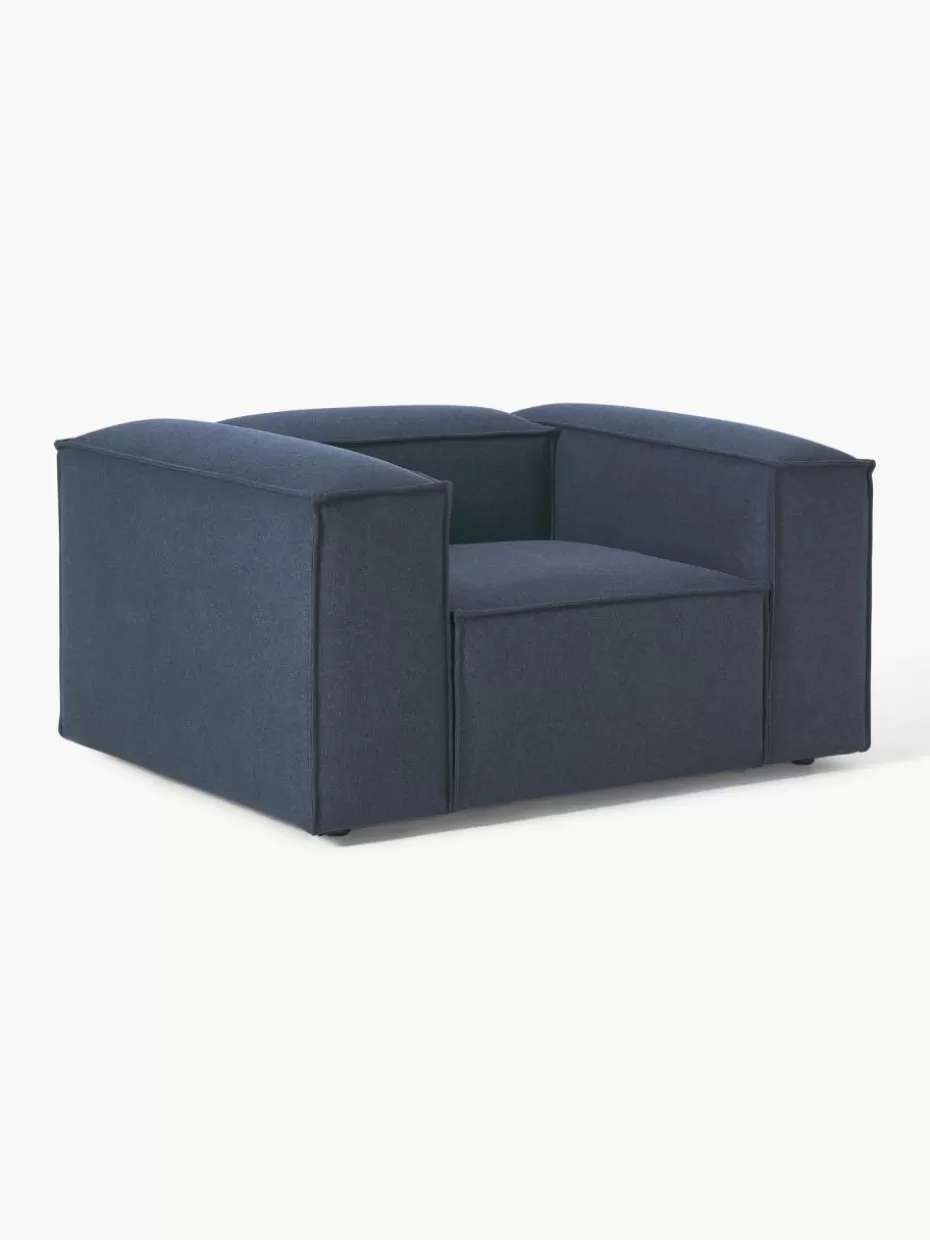 Sessel | Sofaserien-Westwing Collection Sessel Lennon Webstoff Dunkelblau