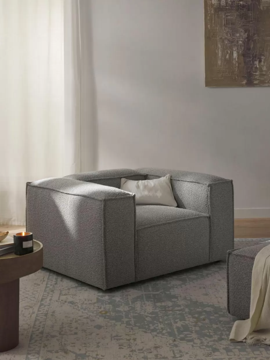 Sessel | Sofaserien-Westwing Collection Sessel Lennon aus Bouclé Bouclé Taupe