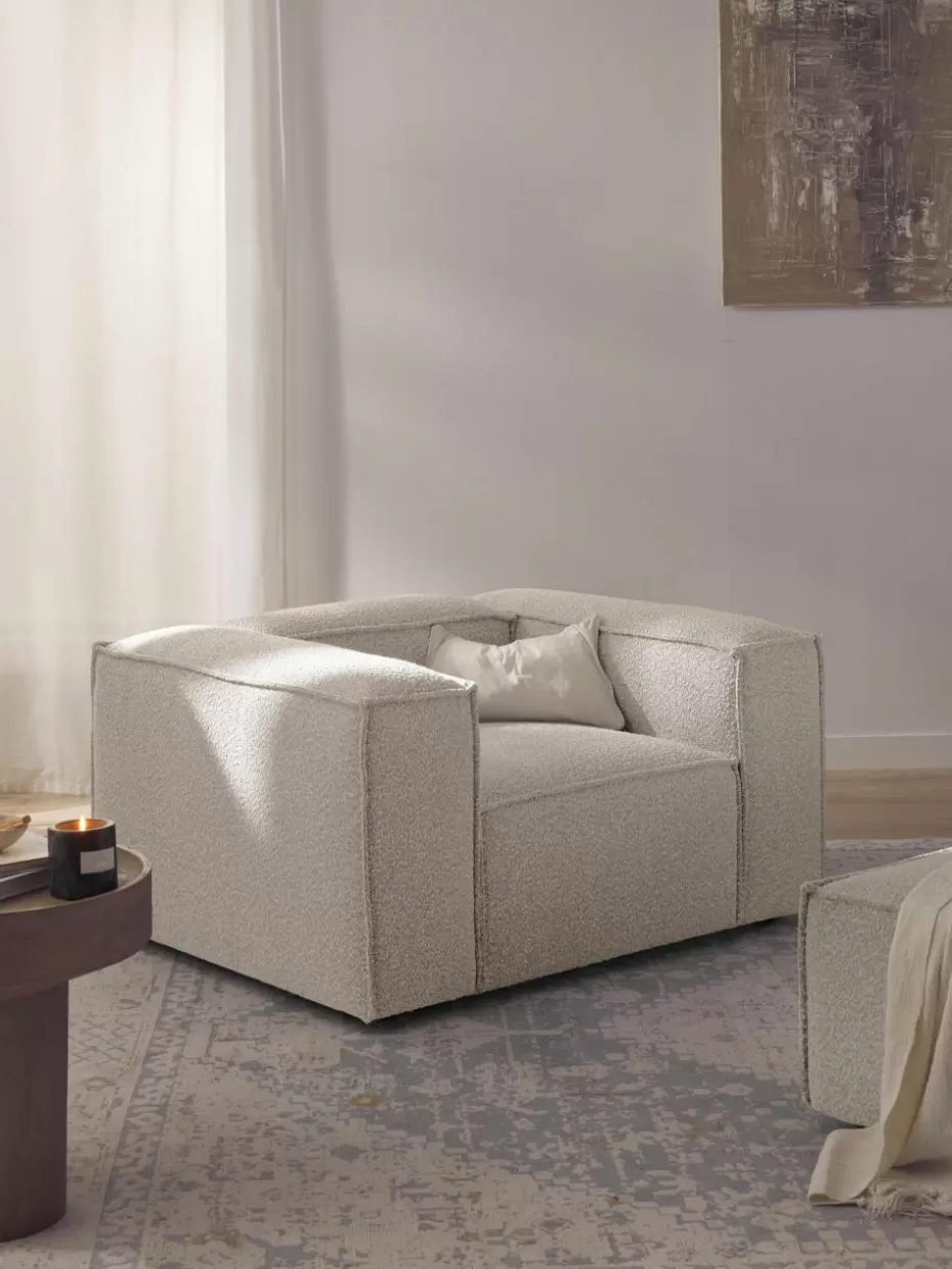 Sessel | Sofaserien-Westwing Collection Sessel Lennon aus Bouclé Bouclé Off White