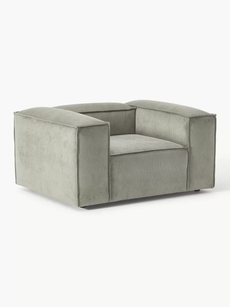 Sessel | Sofaserien-Westwing Collection Sessel Lennon aus Cord Cord Grau