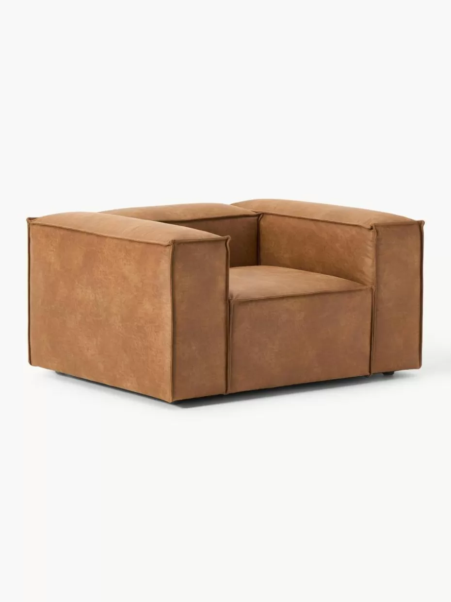 Sessel | Sofaserien-Westwing Collection Sessel Lennon aus recyceltem Leder Leder Braun
