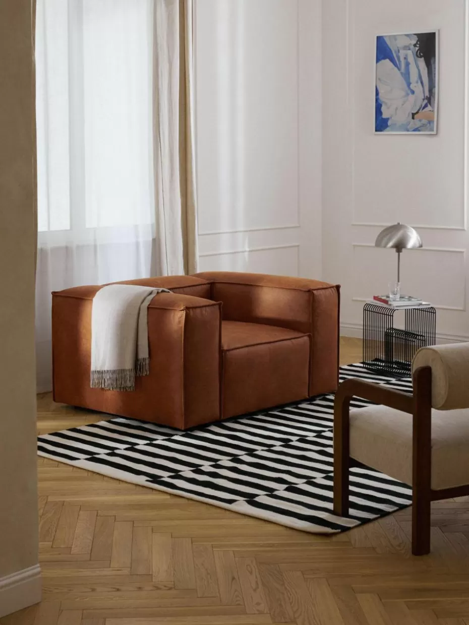Sessel | Sofaserien-Westwing Collection Sessel Lennon aus recyceltem Leder Leder Braun