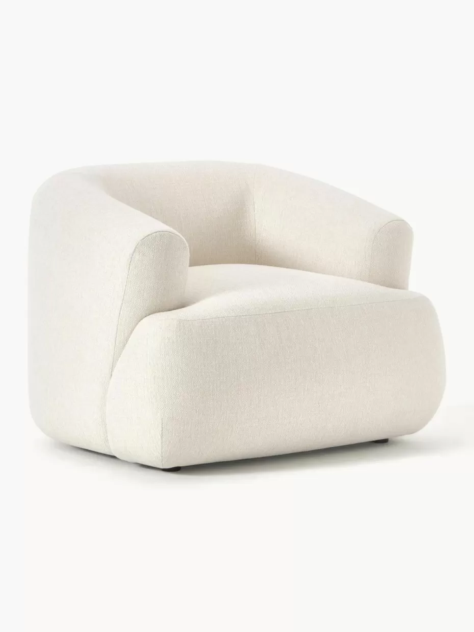 Sessel | Sofaserien-Westwing Collection Sessel Sofia Webstoff Cremeweiß