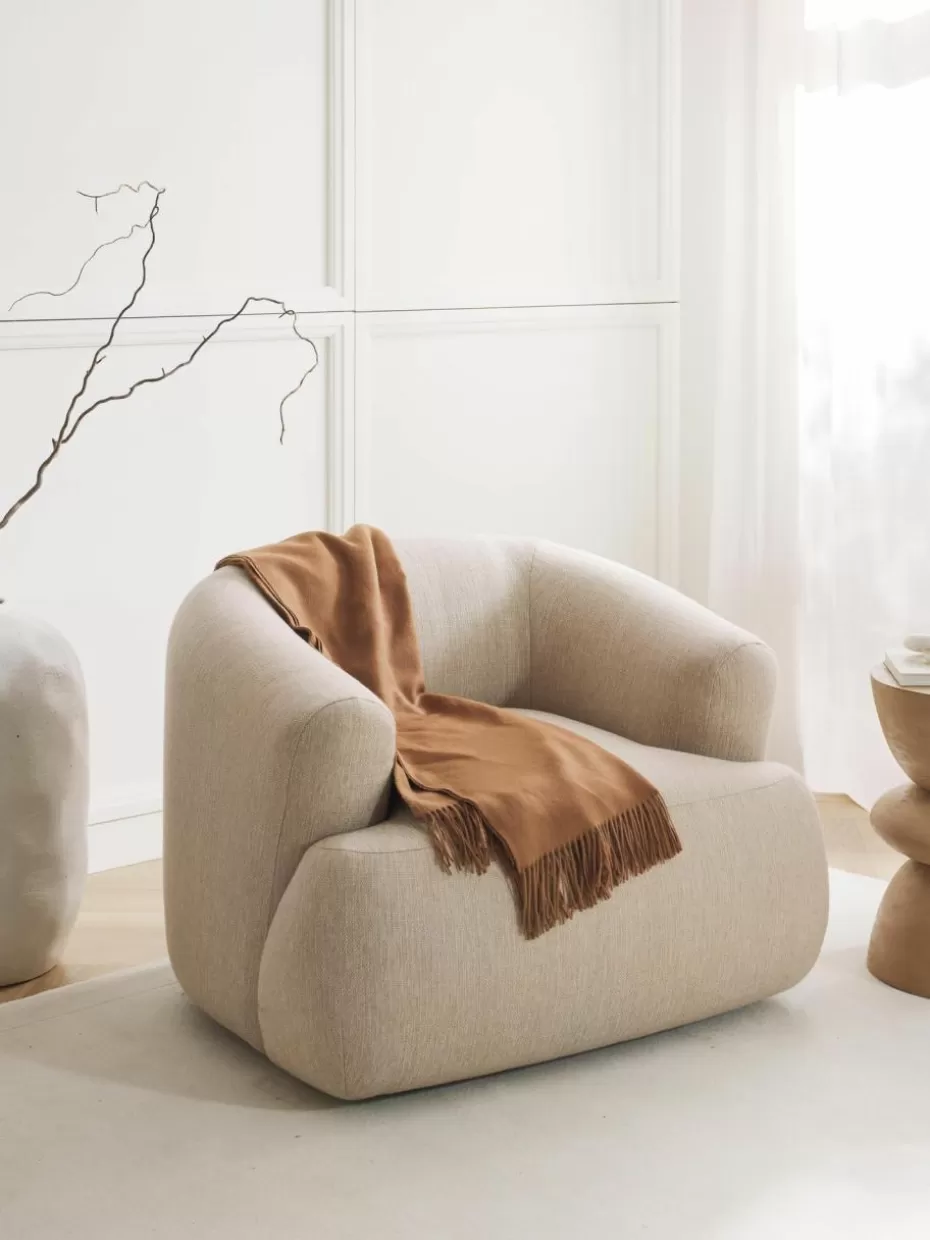 Sessel | Sofaserien-Westwing Collection Sessel Sofia Webstoff Hellbeige