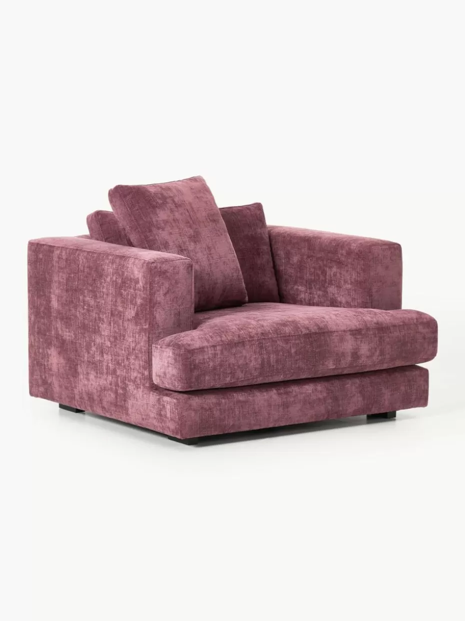 Sessel | Sofaserien-Westwing Collection Sessel Tribeca Webstoff Aubergine