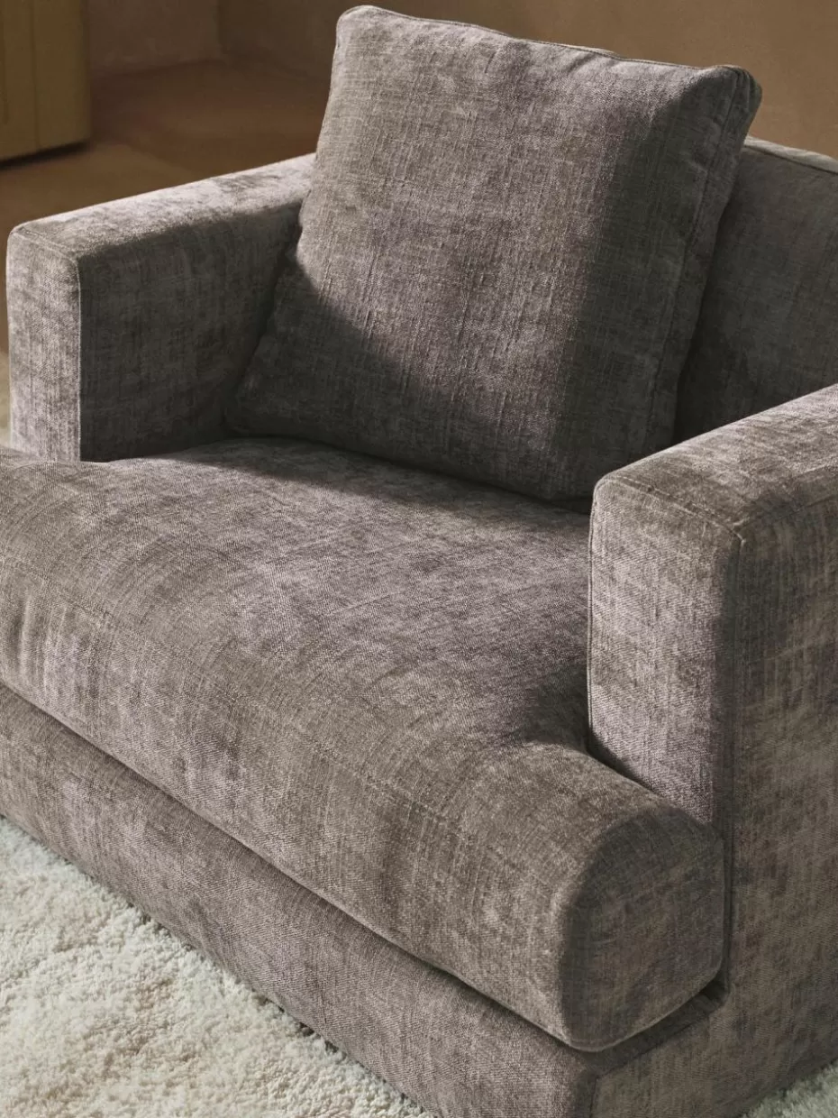 Sessel | Sofaserien-Westwing Collection Sessel Tribeca Webstoff Taupe
