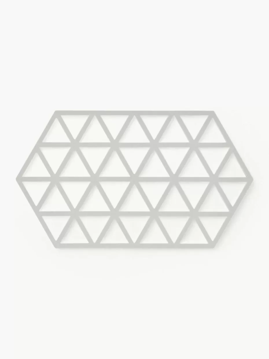 Küchenhelfer-Zone Denmark Silikon Topfuntersetzer Triangles Hellgrau