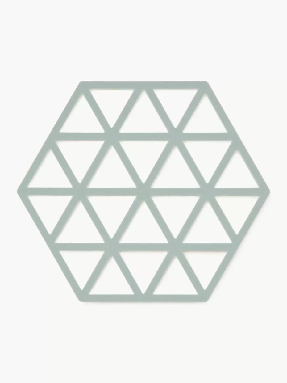 Küchenhelfer-Zone Denmark Silikon Topfuntersetzer Triangles, 2 Stück Salbeigrün