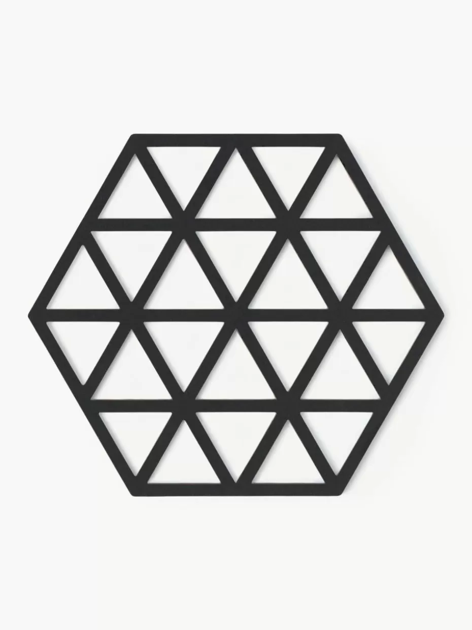 Küchenhelfer-Zone Denmark Silikon Topfuntersetzer Triangles, 2 Stück Schwarz