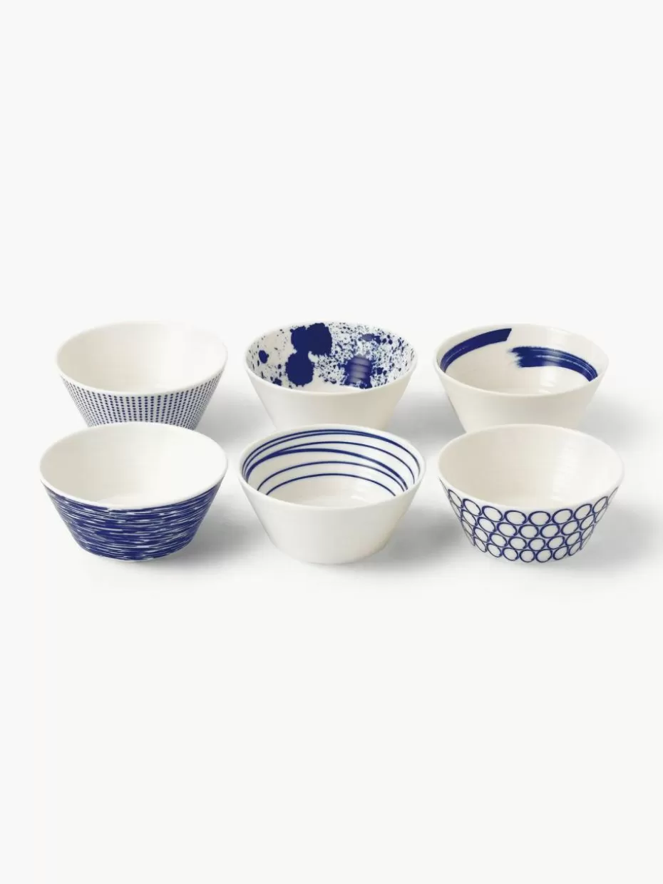 Schalen & Bowls-Royal Doulton Snackschälchen Pacific Blue aus Porzellan, 6er-Set