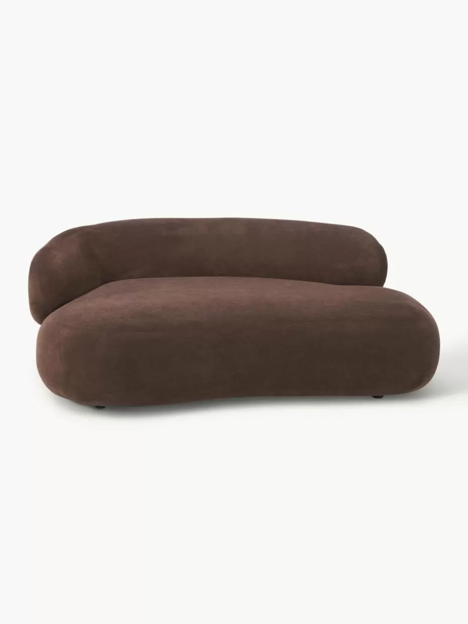 Sofas | Sofaserien-Westwing Collection Sofa Alba (2-Sitzer) Webstoff Dunkelbraun