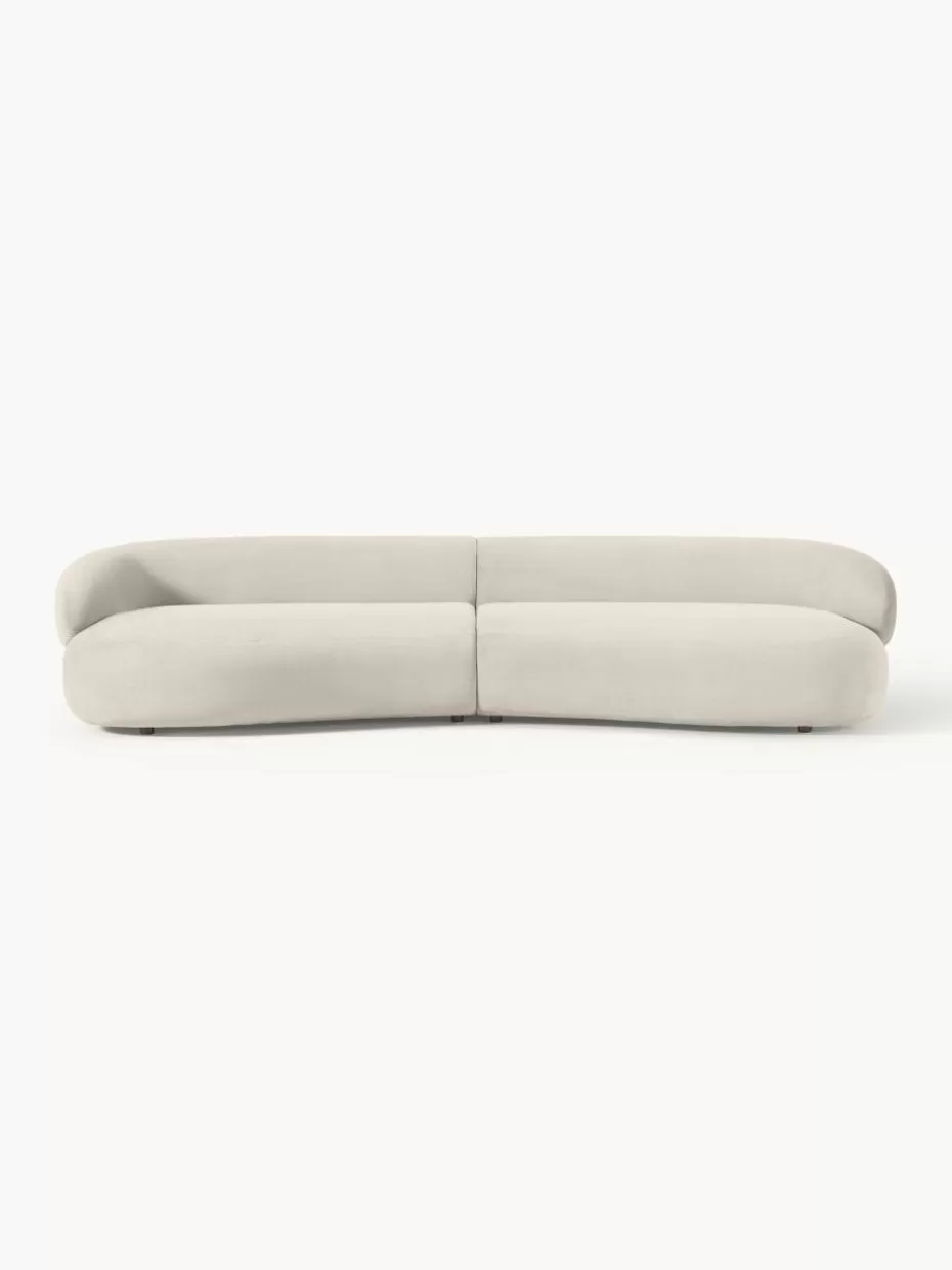 Sofas | Sofaserien-Westwing Collection Sofa Alba (4-Sitzer) Webstoff Cremeweiß