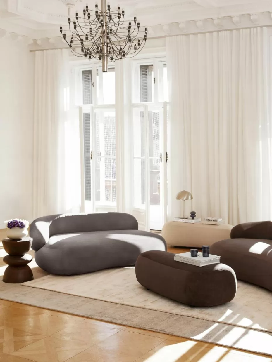 Sofas | Sofaserien-Westwing Collection Sofa Alba (2-Sitzer) Webstoff Taupe