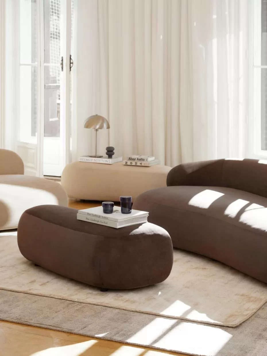 Sofas | Sofaserien-Westwing Collection Sofa Alba (2-Sitzer) Webstoff Dunkelbraun