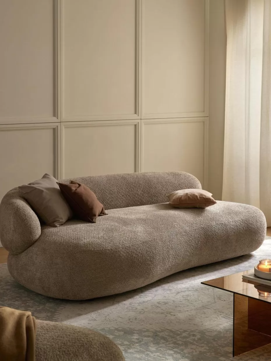 Sofas | Sofaserien-Westwing Collection Sofa Alba (3-Sitzer) aus Teddy-Bouclé Teddy-Bouclé Beige