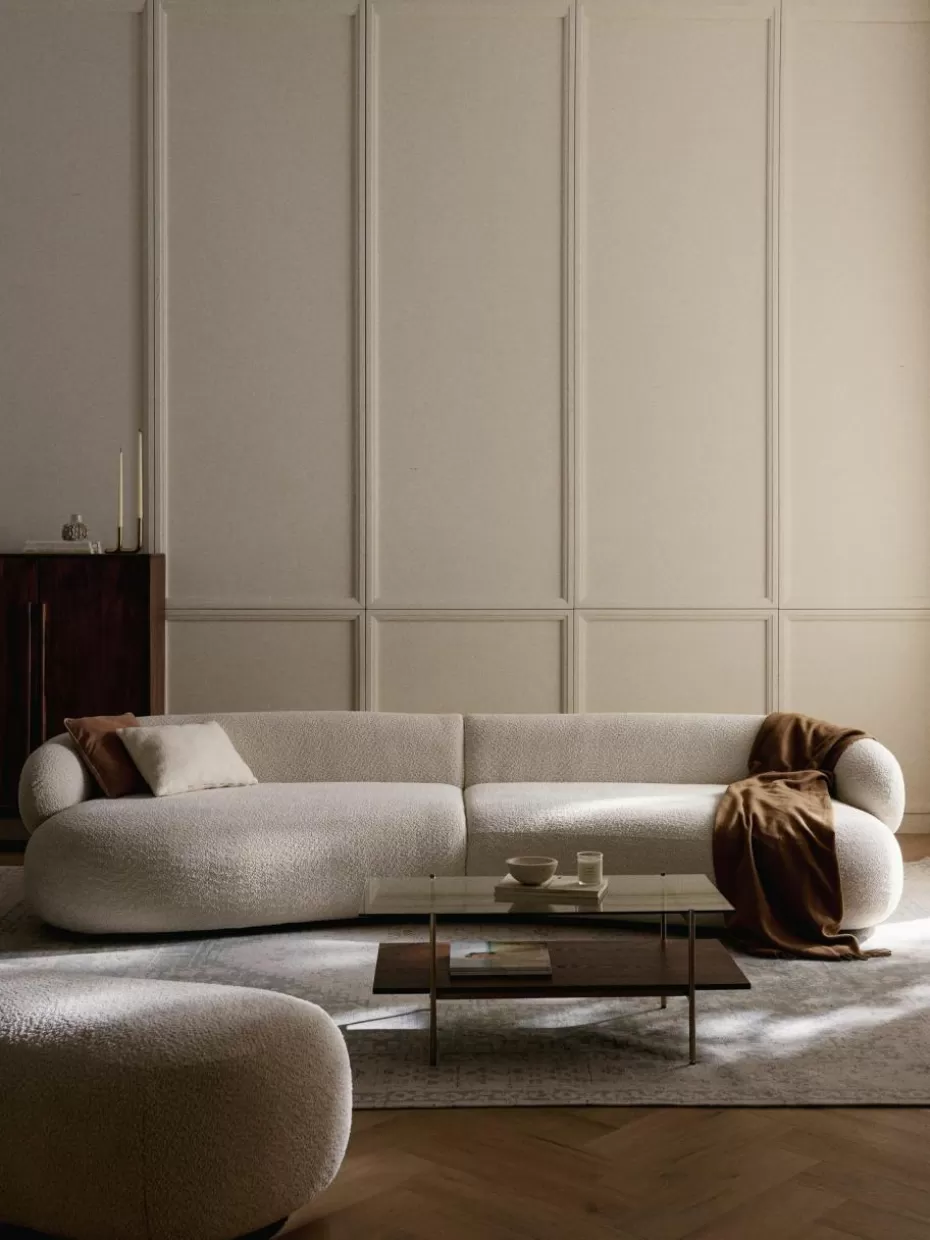 Sofas | Sofaserien-Westwing Collection Sofa Alba (4-Sitzer) aus Teddy-Bouclé Teddy-Bouclé Off White