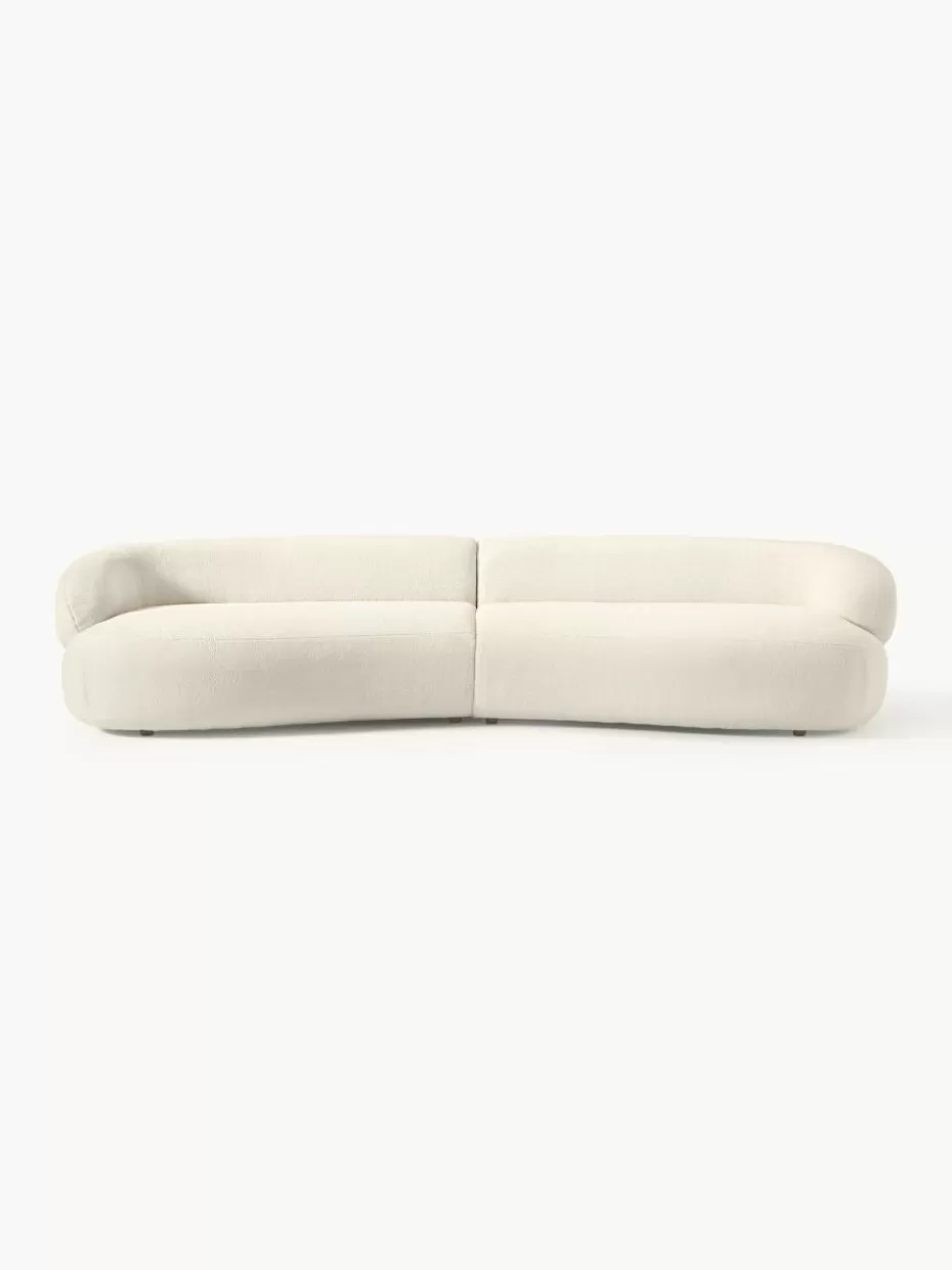 Sofas | Sofaserien-Westwing Collection Sofa Alba (4-Sitzer) aus Teddyfell Teddy Off White