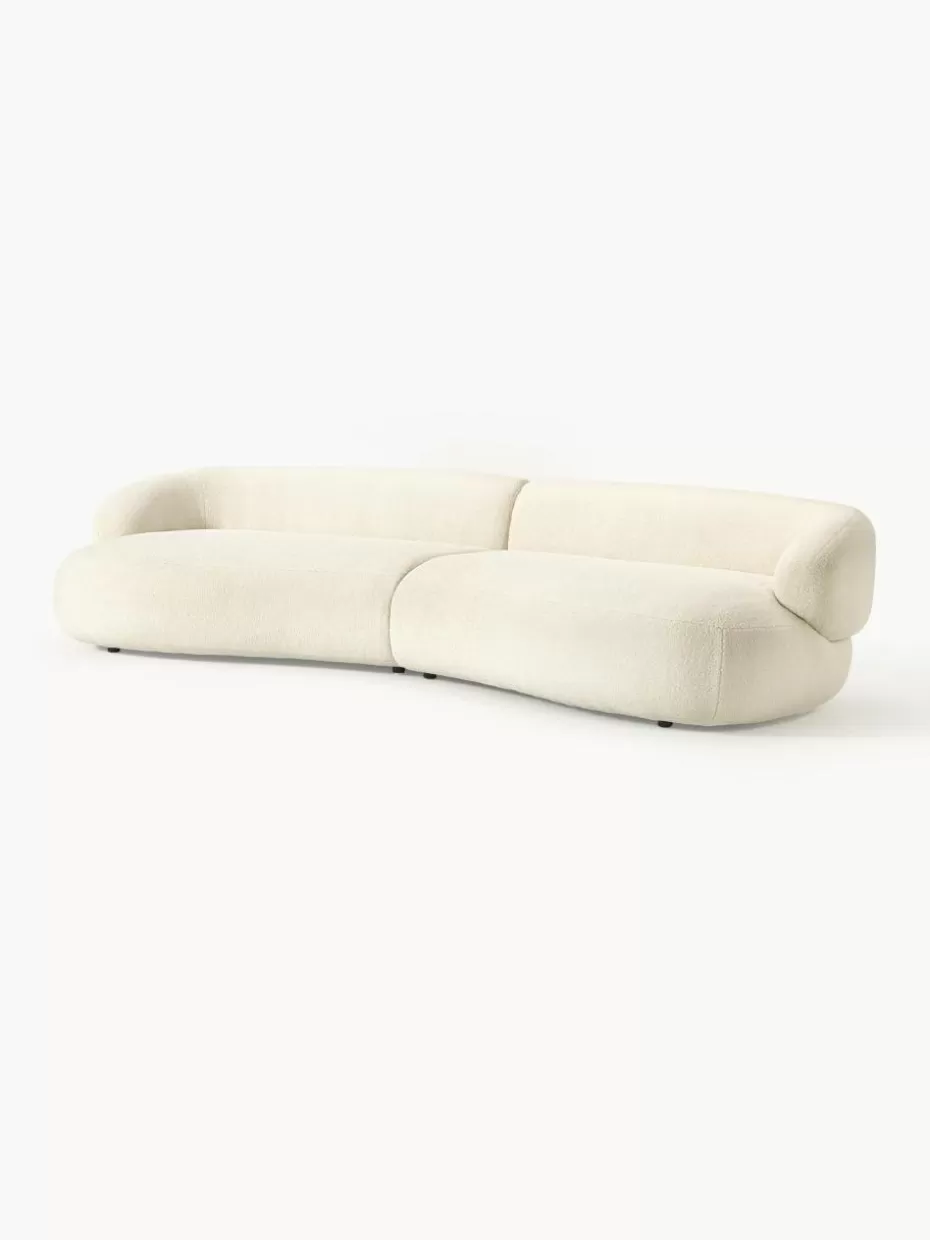 Sofas | Sofaserien-Westwing Collection Sofa Alba (4-Sitzer) aus Teddyfell Teddy Off White
