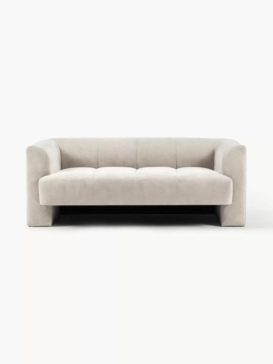 Sofas | Sofaserien-Westwing Collection Sofa Bobi (2-Sitzer) Webstoff Cremeweiß