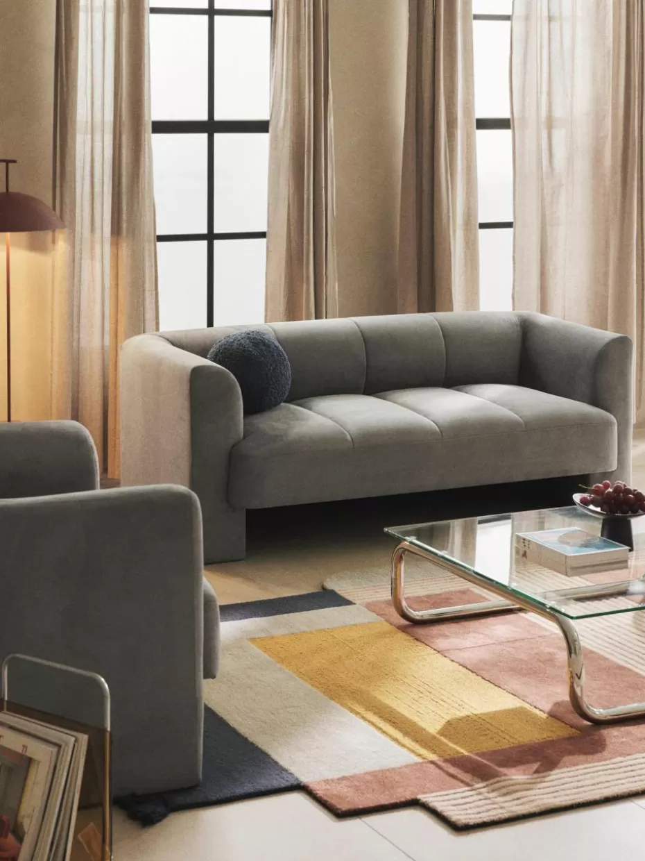 Sofas | Sofaserien-Westwing Collection Sofa Bobi (2-Sitzer) Webstoff Dunkelgrau