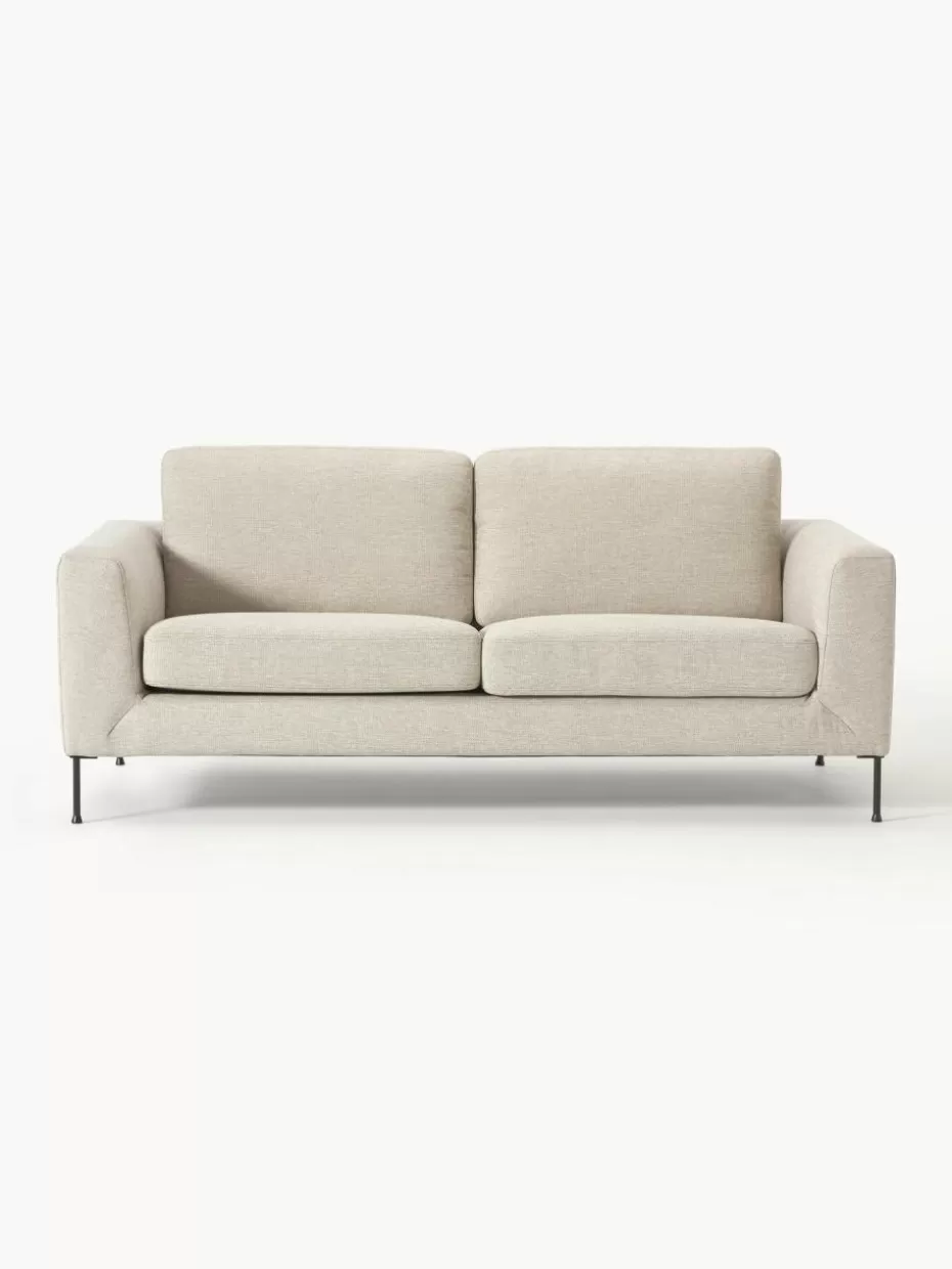 Sofas | Sofaserien-Westwing Collection Sofa Cucita (2-Sitzer) Webstoff Hellbeige