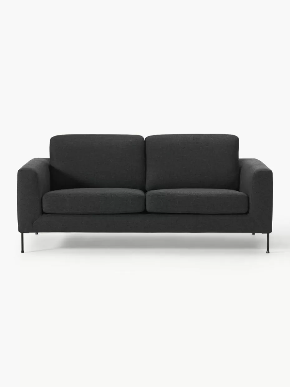 Sofas | Sofaserien-Westwing Collection Sofa Cucita (2-Sitzer) Webstoff Anthrazit