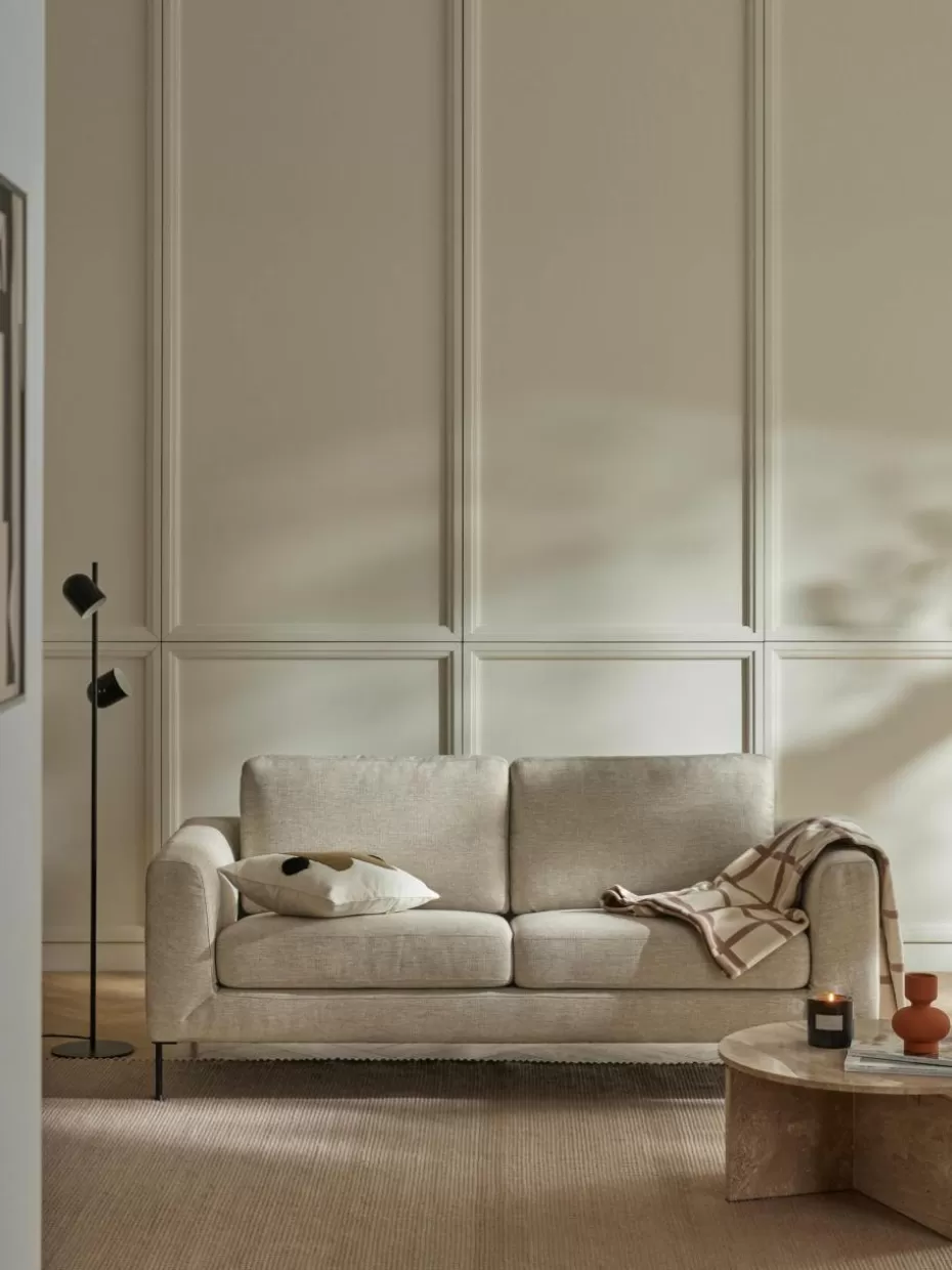 Sofas | Sofaserien-Westwing Collection Sofa Cucita (2-Sitzer) Webstoff Hellbeige