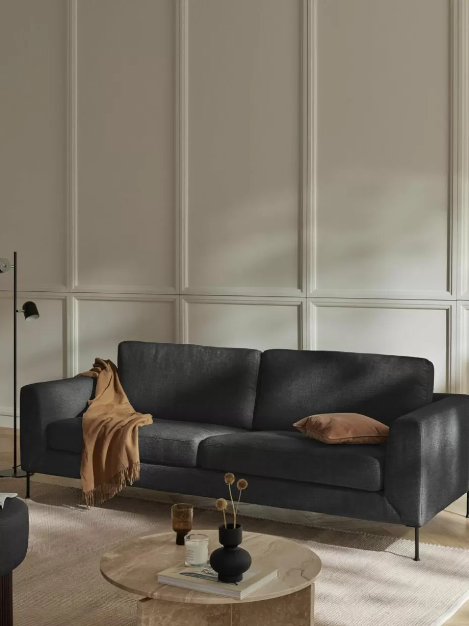 Sofas | Sofaserien-Westwing Collection Sofa Cucita (2-Sitzer) Webstoff Anthrazit
