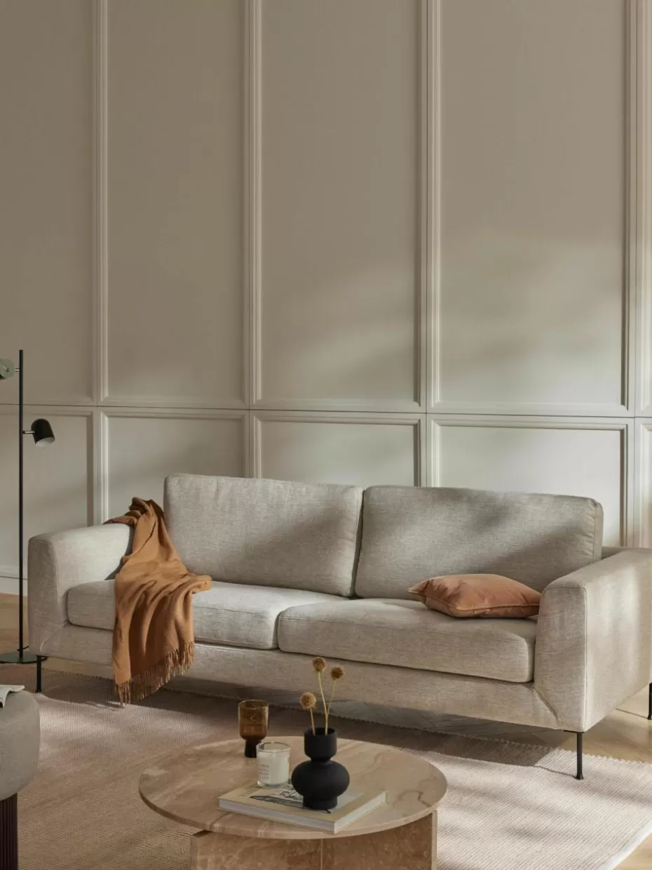 Sofas | Sofaserien-Westwing Collection Sofa Cucita (3-Sitzer) Webstoff Hellbeige