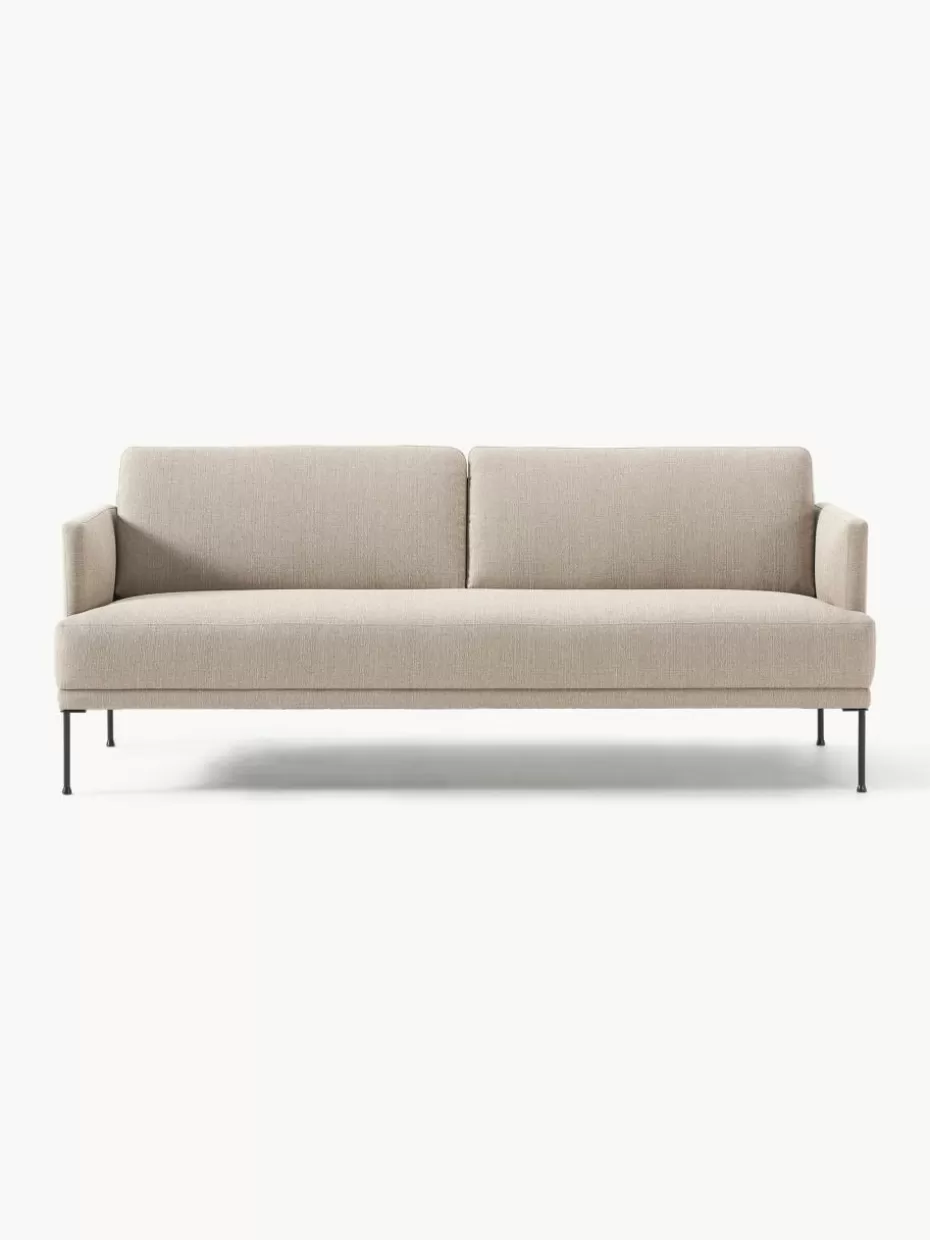 Sofas | Sofaserien-Westwing Collection Sofa Fluente (3-Sitzer) Webstoff Beige