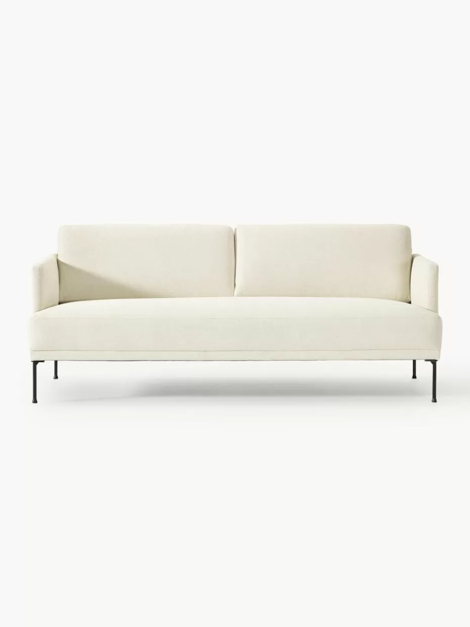 Sofas-Westwing Collection Sofa Fluente (3-Sitzer) Webstoff Off White