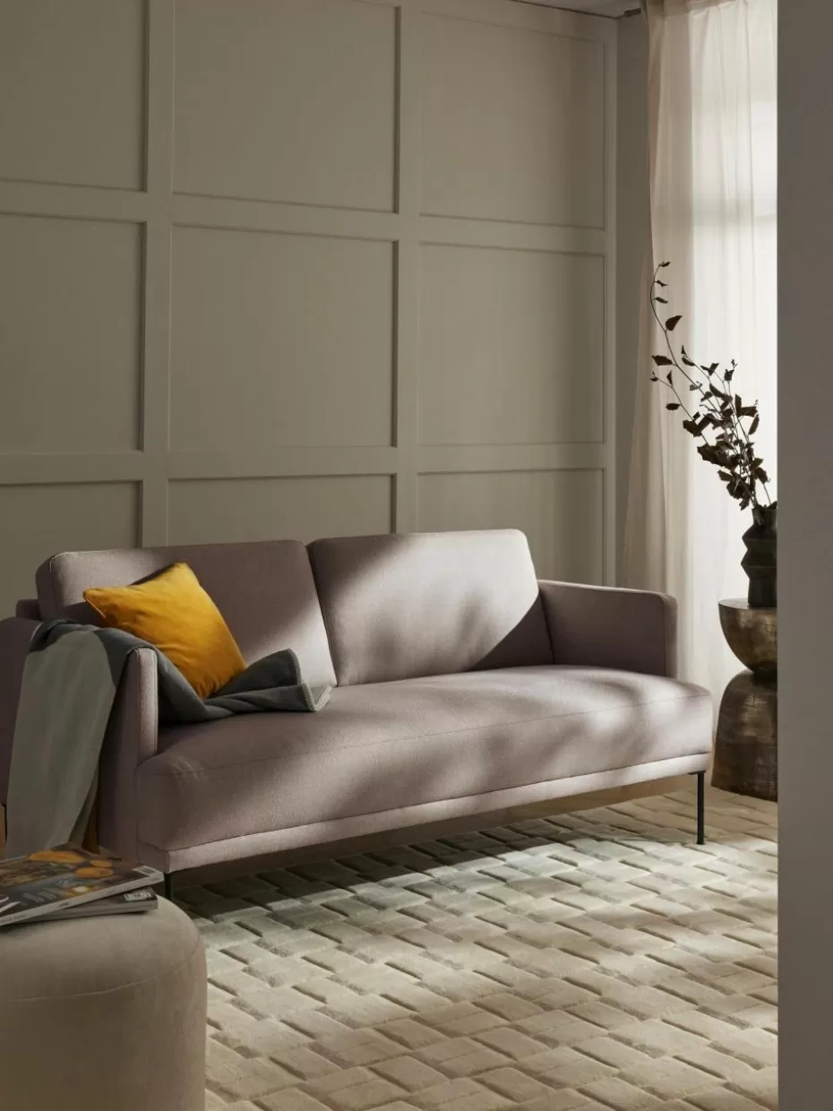 Sofas | Sofaserien-Westwing Collection Sofa Fluente (2-Sitzer) Webstoff Taupe