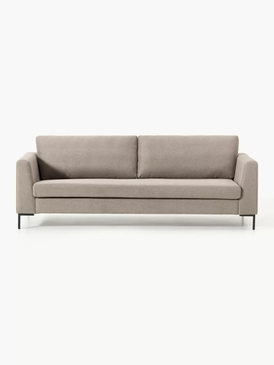 Sofas | Sofaserien-Westwing Collection Sofa Luna (3-Sitzer) Webstoff Taupe