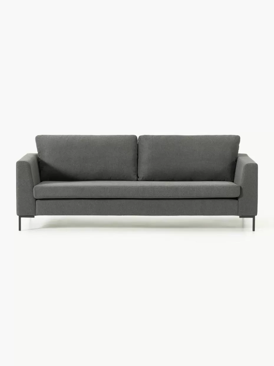 Sofas | Sofaserien-Westwing Collection Sofa Luna (3-Sitzer) Webstoff Anthrazit