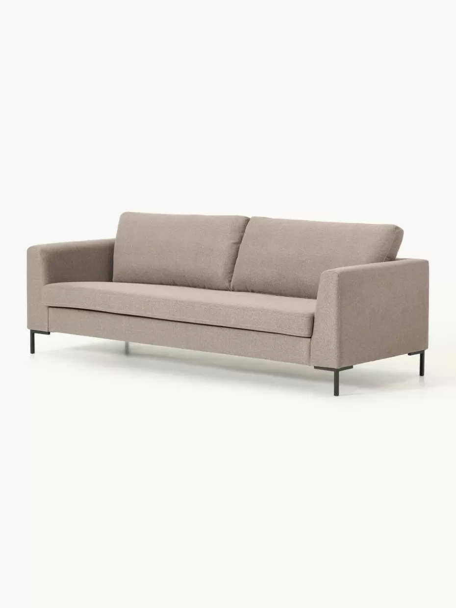 Sofas | Sofaserien-Westwing Collection Sofa Luna (3-Sitzer) Webstoff Taupe