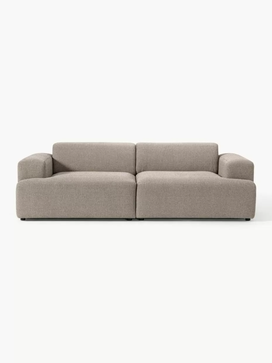 Sofas | Sofaserien-Westwing Collection Sofa Melva (3-Sitzer) Webstoff Greige