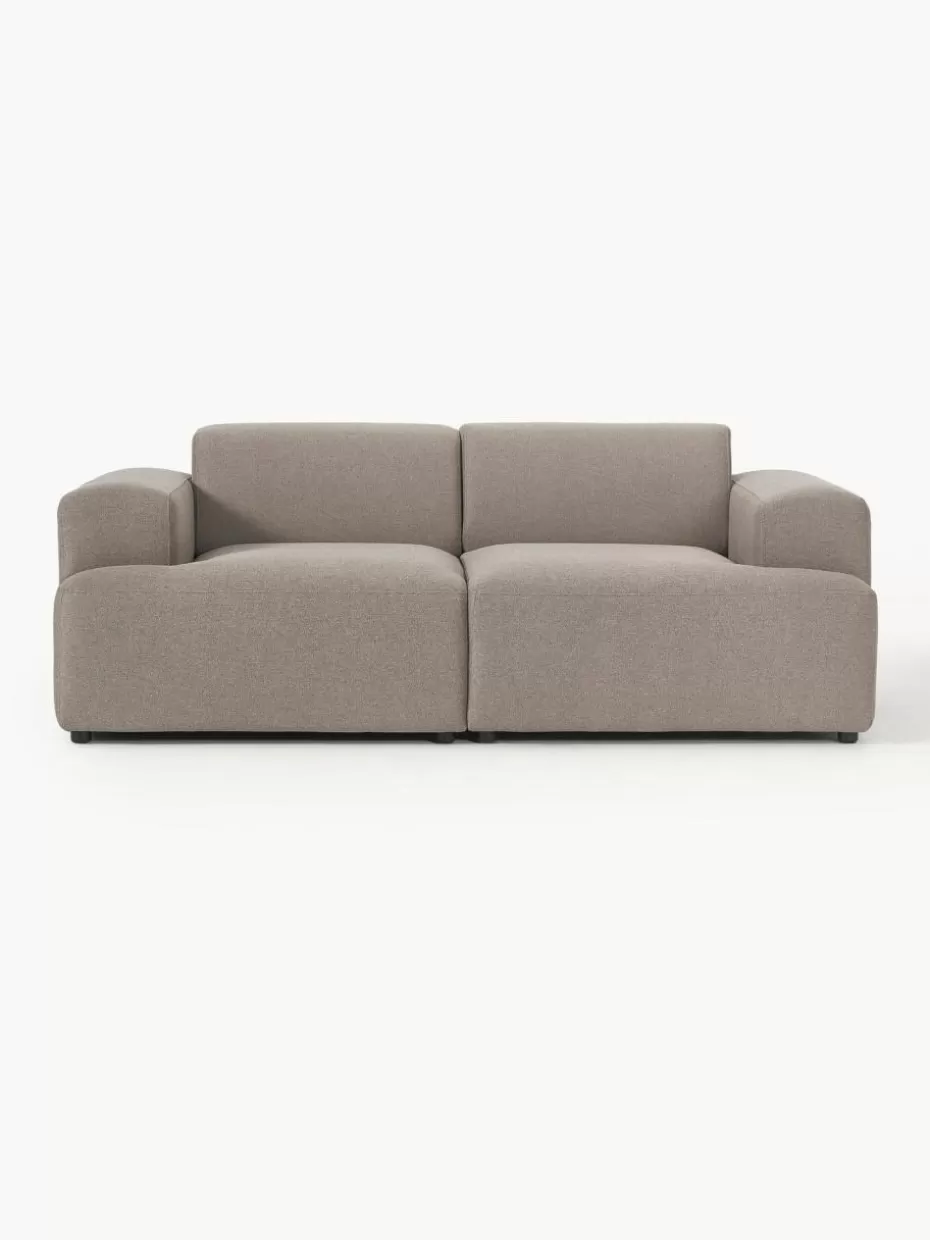 Sofas | Sofaserien-Westwing Collection Sofa Melva (2-Sitzer) Webstoff Taupe