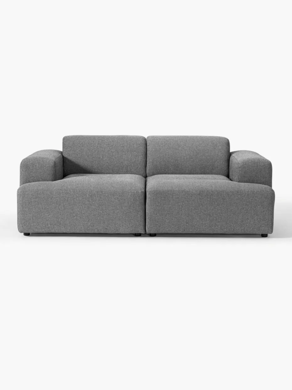 Sofas | Sofaserien-Westwing Collection Sofa Melva (2-Sitzer) Webstoff Dunkelgrau