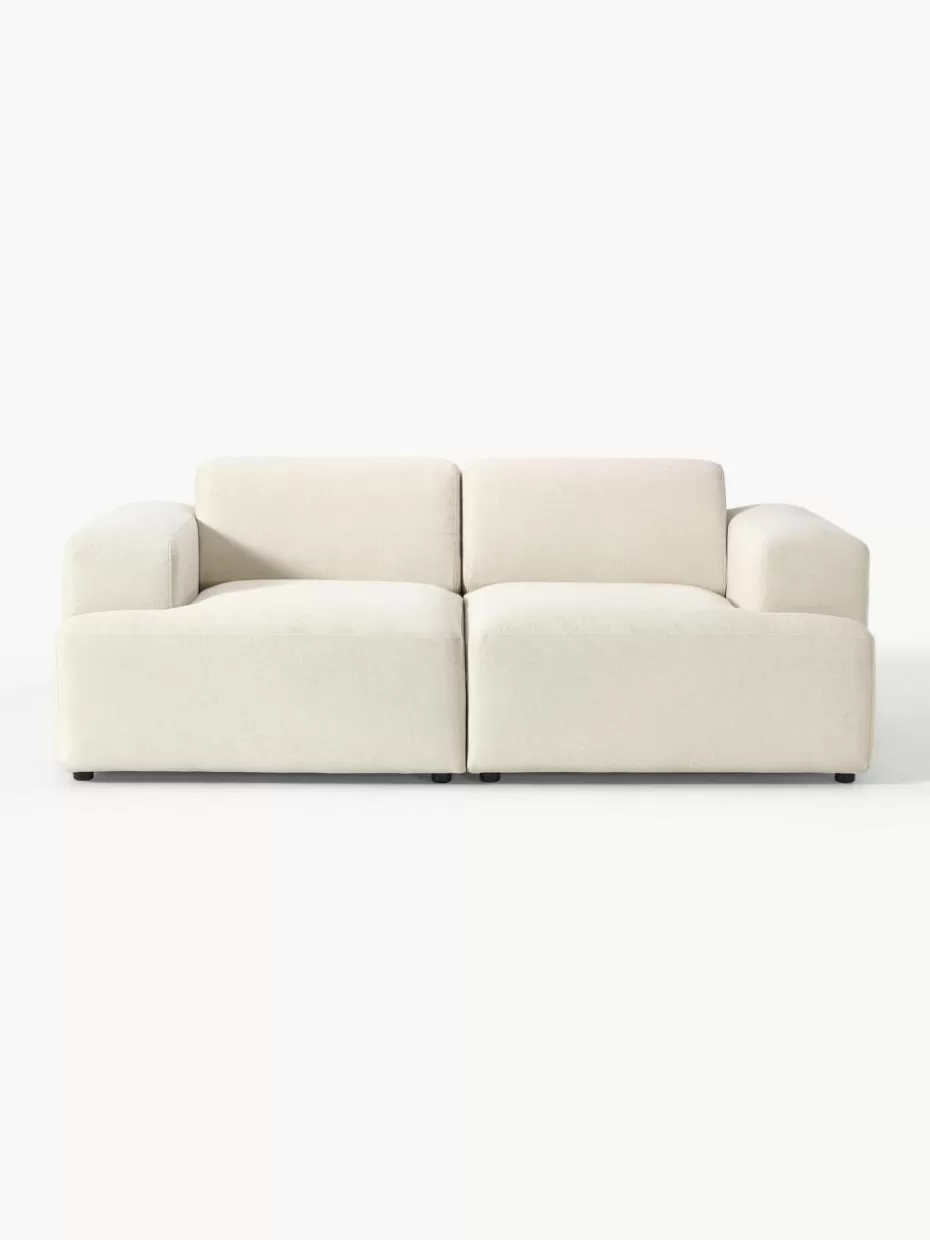 Sofas | Sofaserien-Westwing Collection Sofa Melva (2-Sitzer) Webstoff Off White