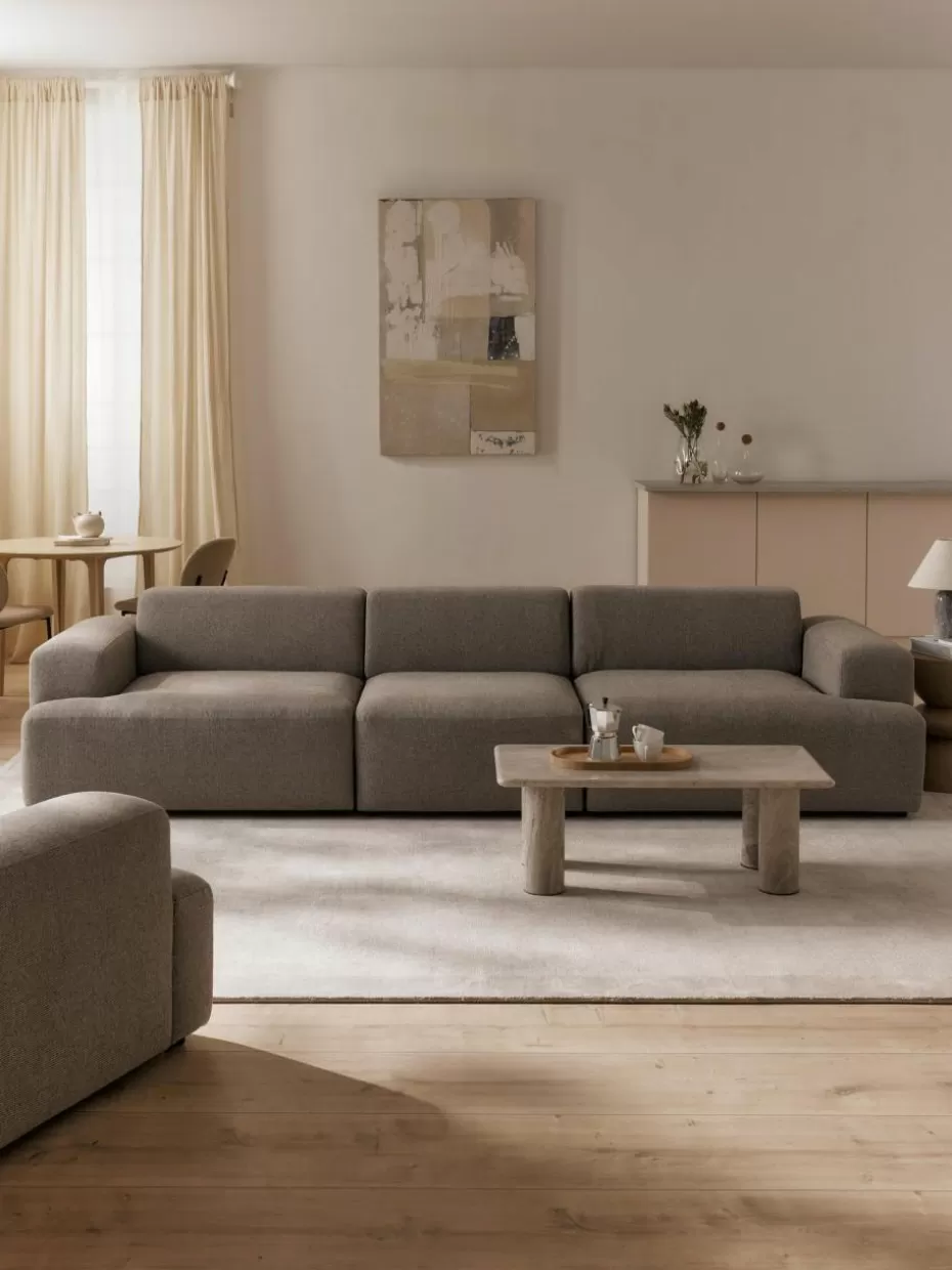 Sofaserien | Sofas-Westwing Collection Sofa Melva (4-Sitzer) Webstoff Greige