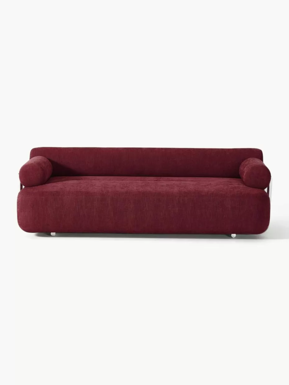 Sofas | Sofaserien-Westwing Collection Sofa Stella (3-Sitzer) Webstoff Weinrot