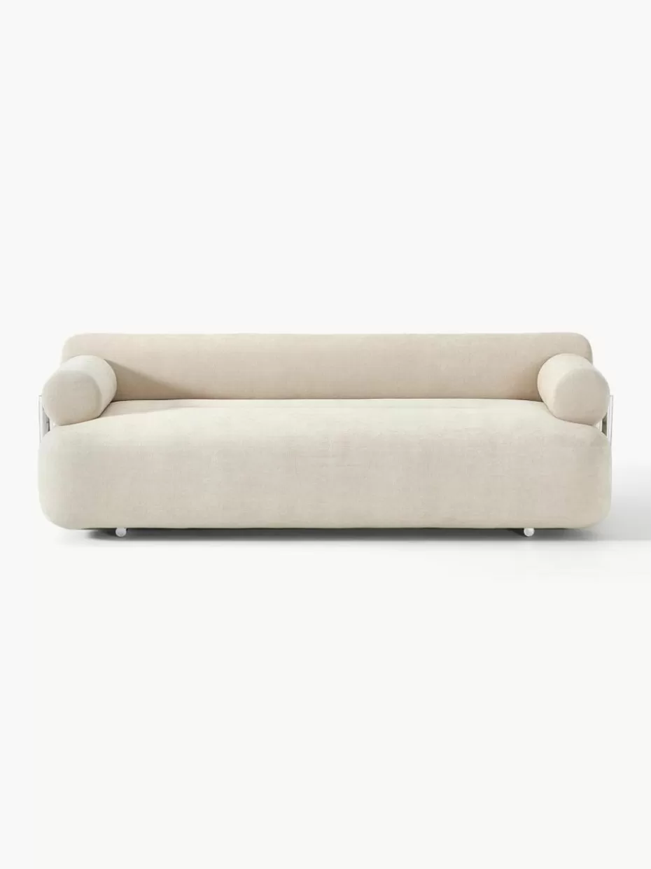 Sofas | Sofaserien-Westwing Collection Sofa Stella (3-Sitzer) Webstoff Off White