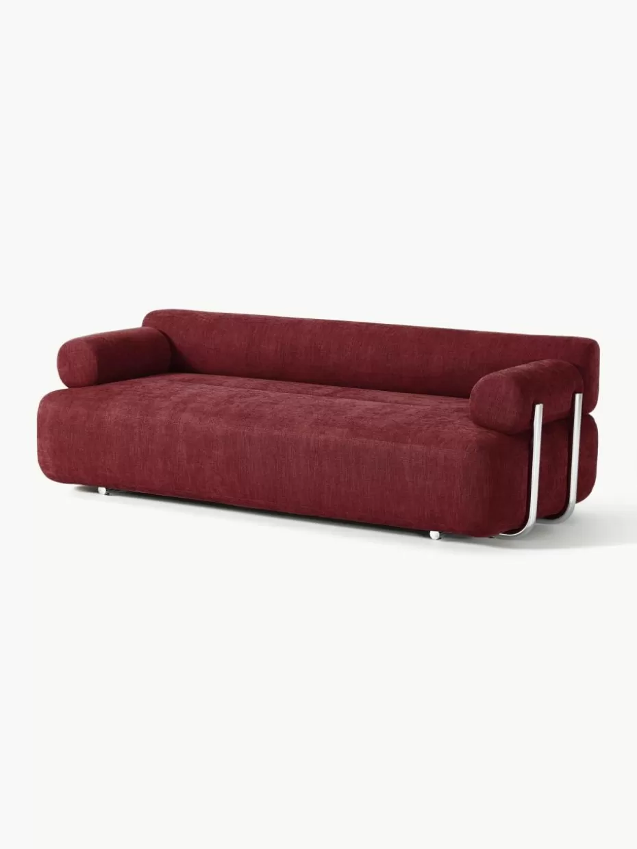 Sofas | Sofaserien-Westwing Collection Sofa Stella (3-Sitzer) Webstoff Weinrot