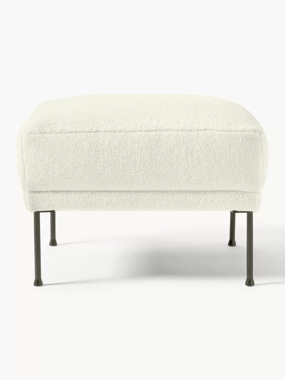 Hocker | Sofaserien-Westwing Collection Sofa-Hocker Fluente aus Teddystoff Teddy Off White