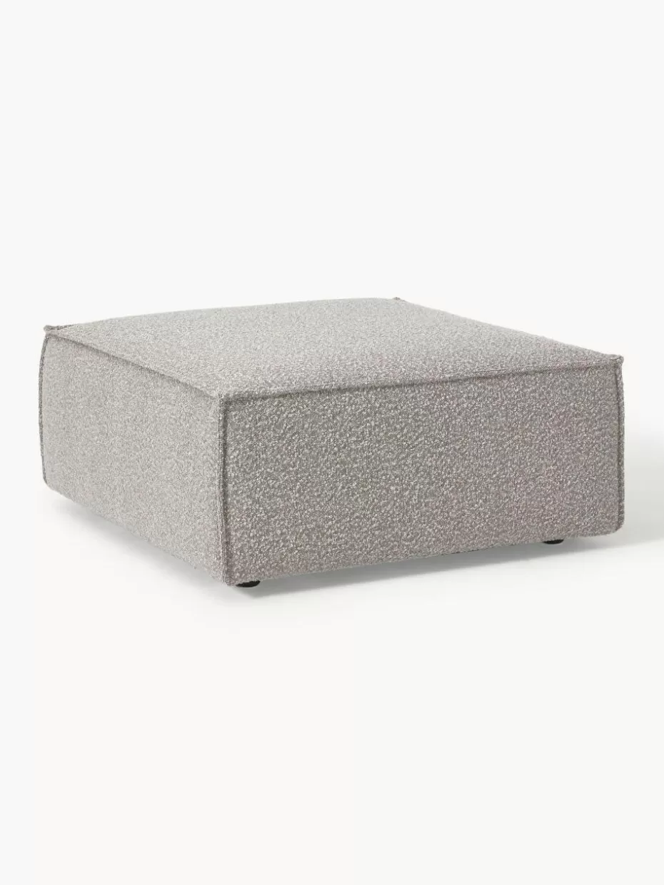 Hocker | Sofaserien-Westwing Collection Sofa-Hocker Lennon aus Bouclé Bouclé Taupe