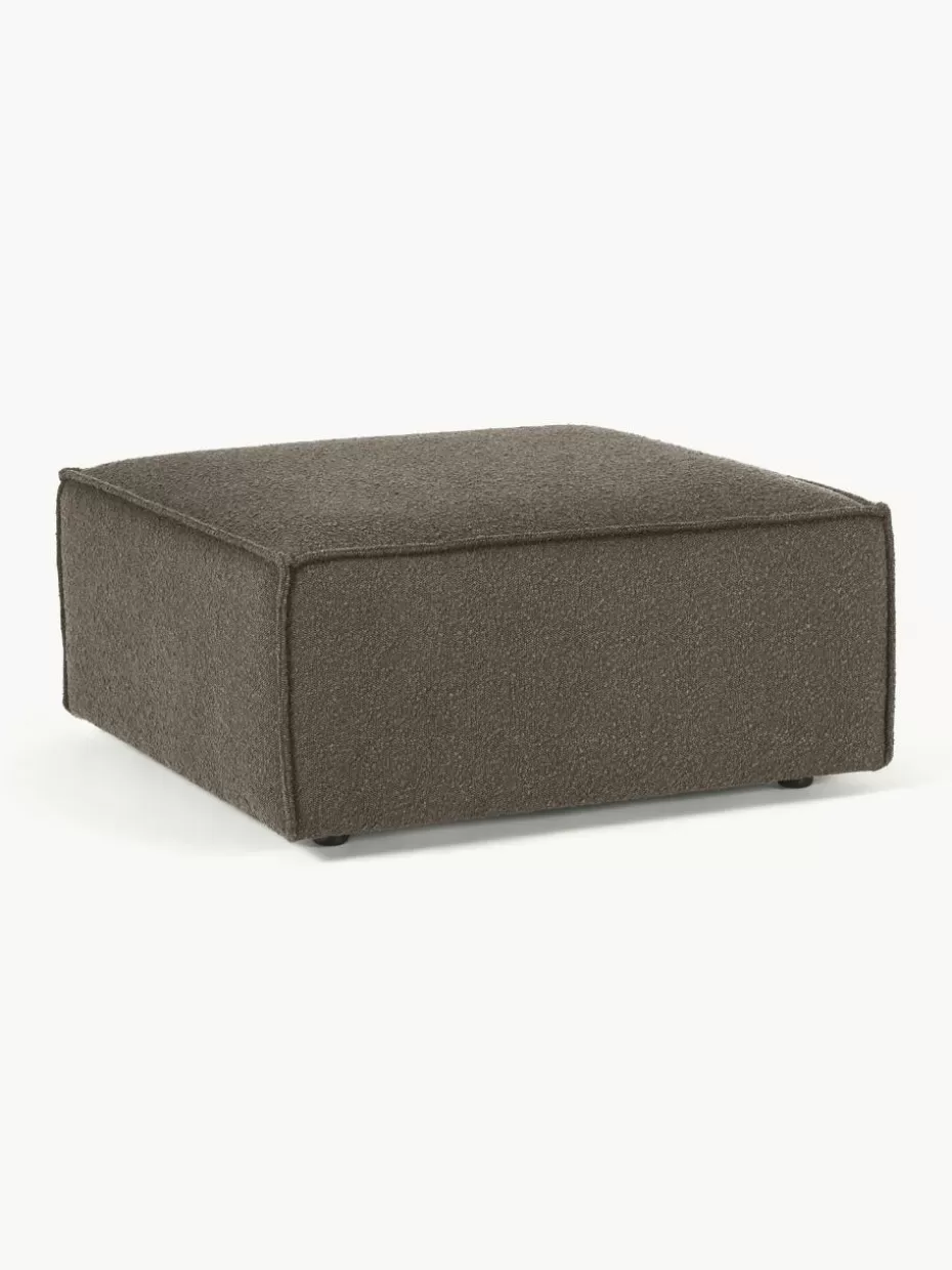 Hocker | Sofaserien-Westwing Collection Sofa-Hocker Lennon aus Bouclé Bouclé Greige